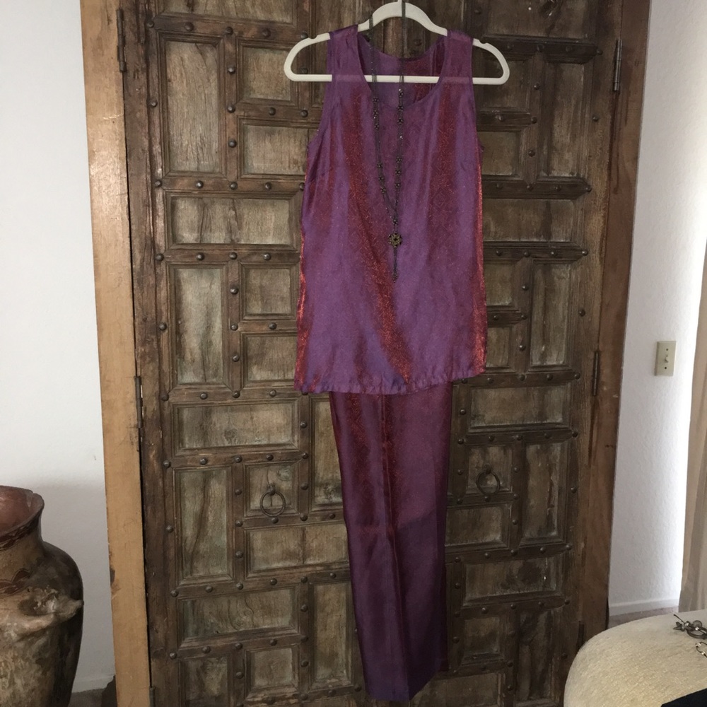 Iridescent sportmax pant suit